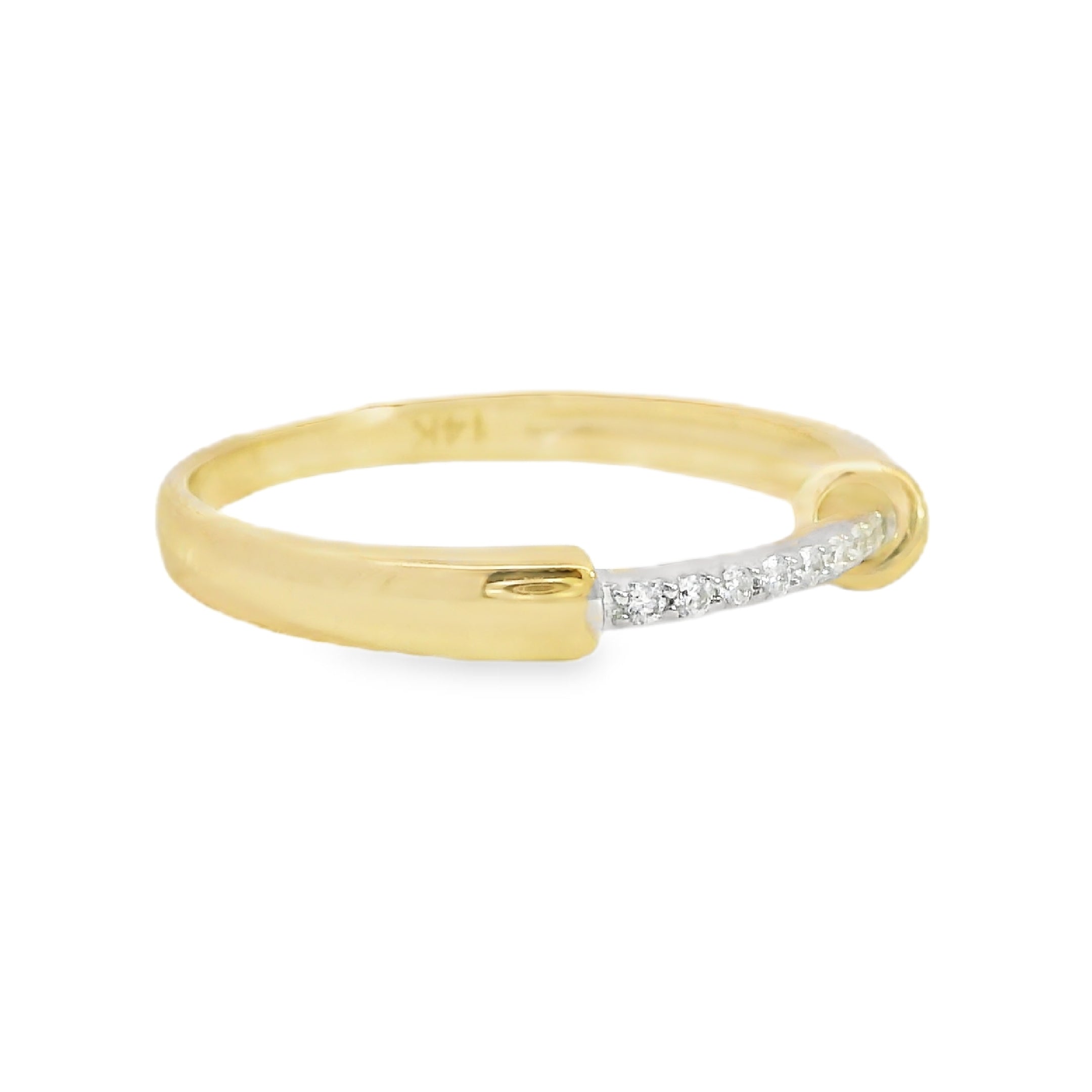 Pavé Diamond Ring with Rondell Accent