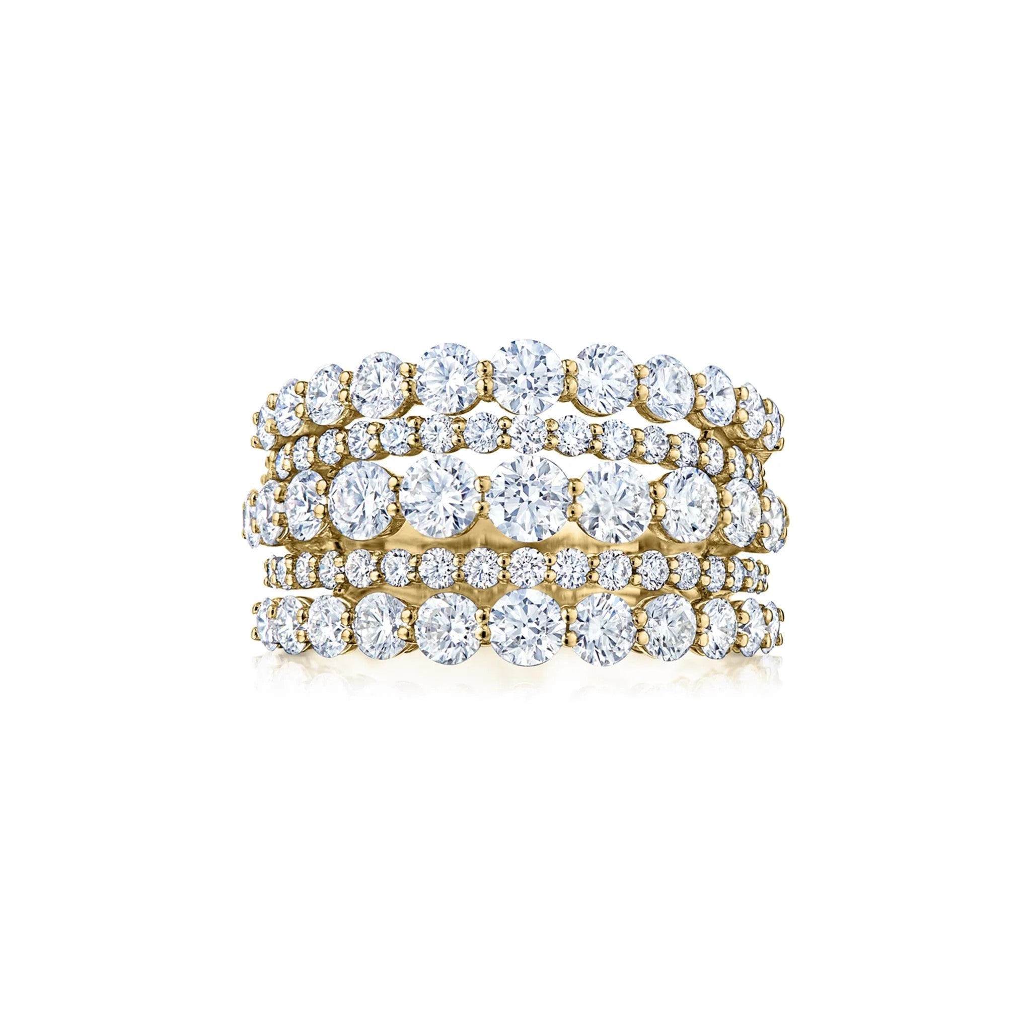 Lyric Five Row Diamond Ring