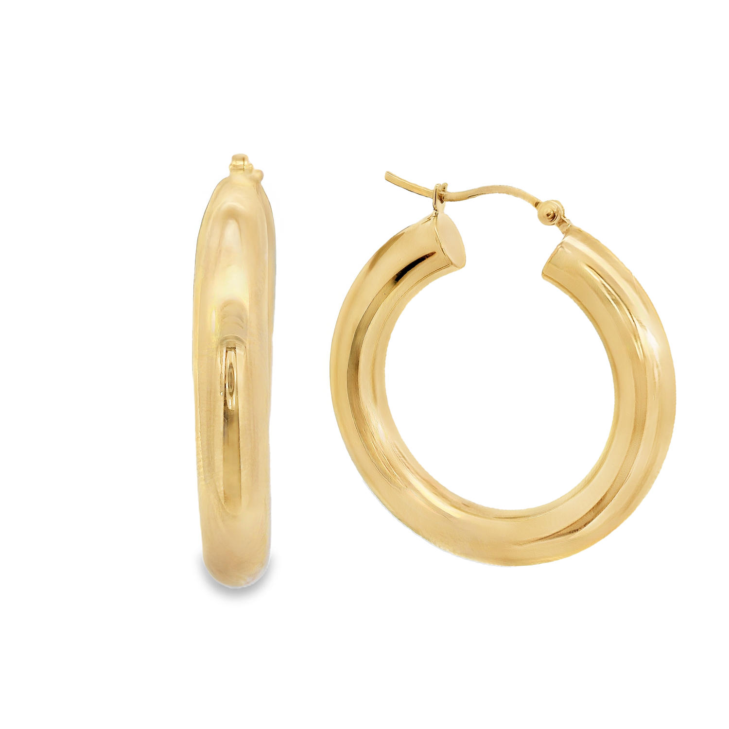 Polished 5mm Tube Hoop Earrings