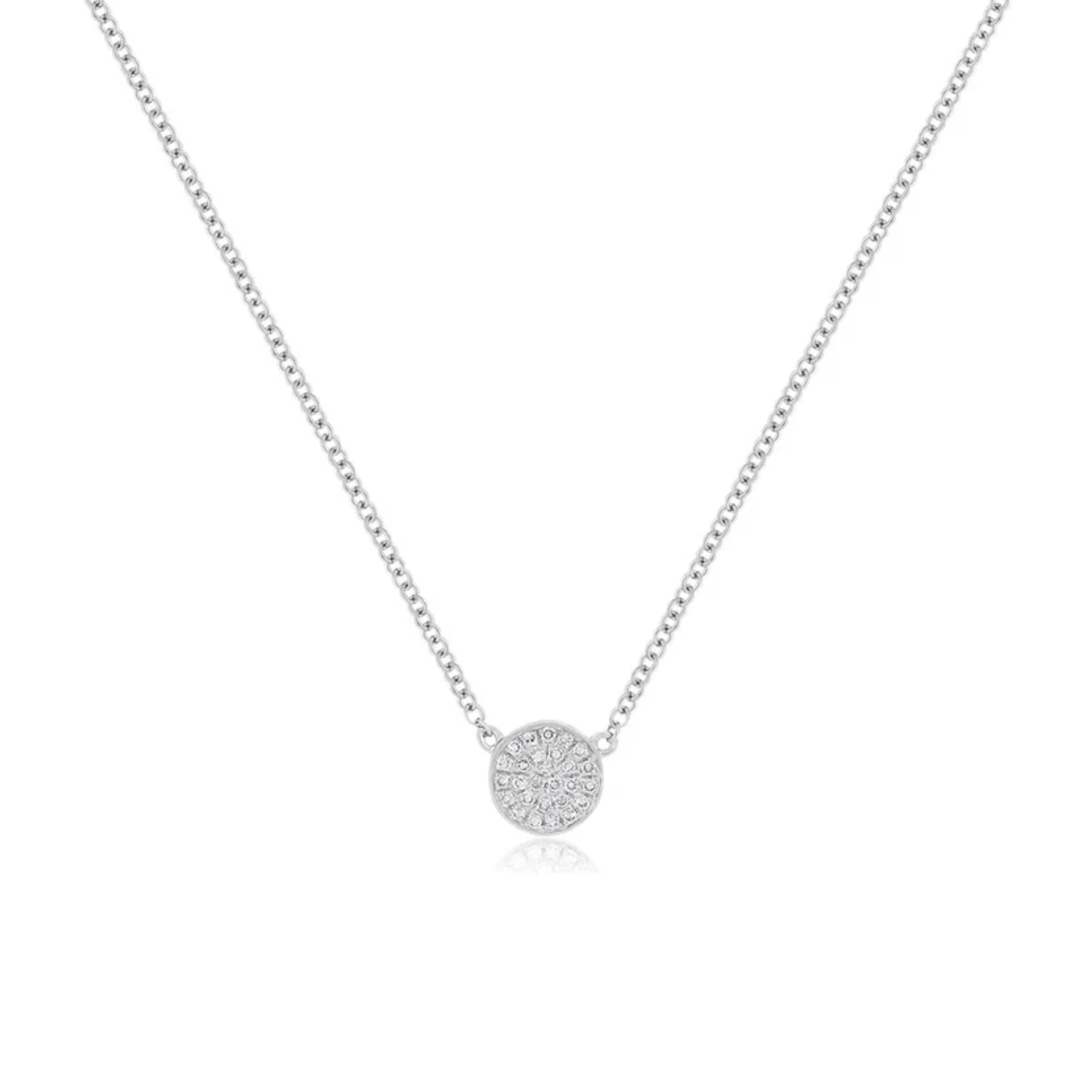 Diamond Mini Disc Necklace