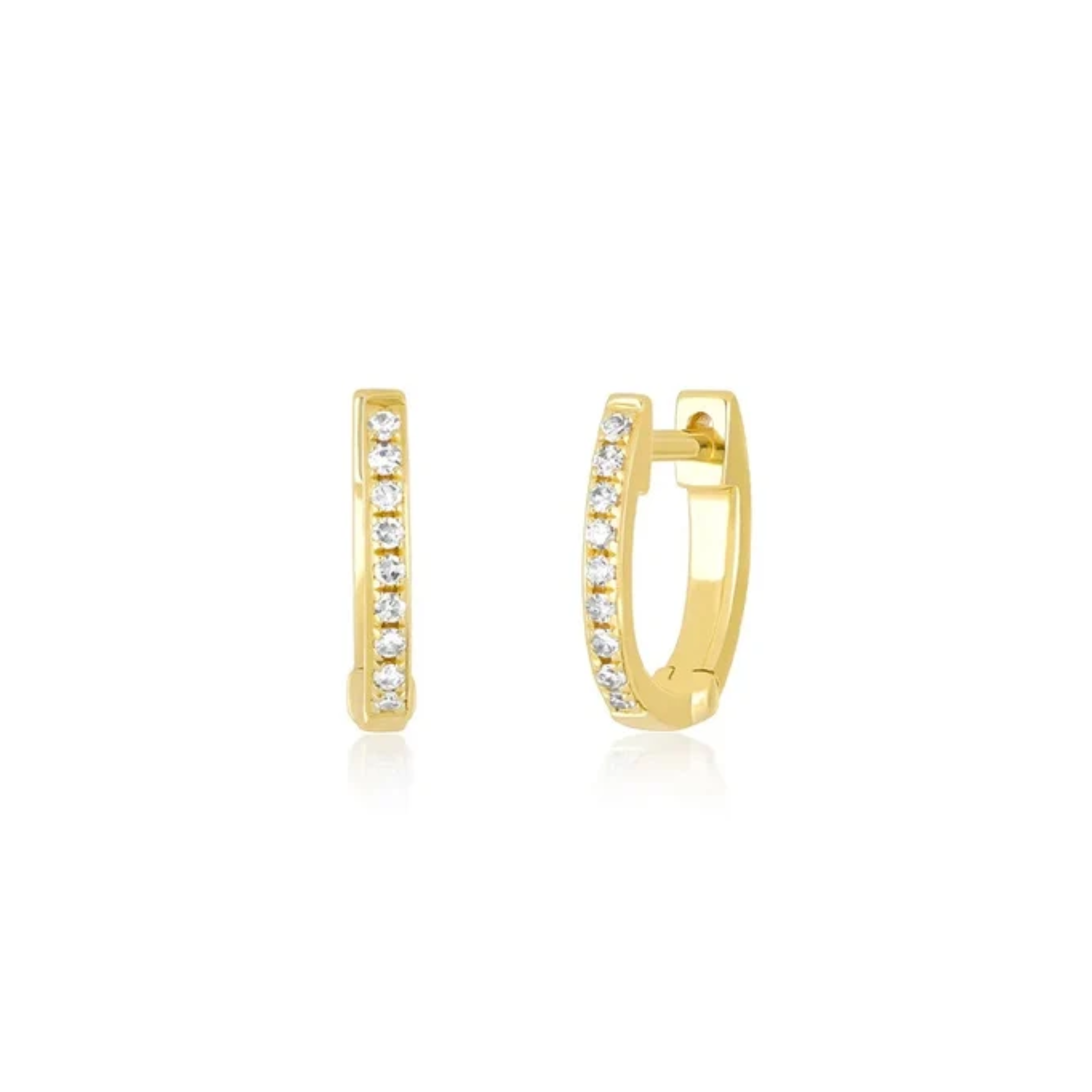 Diamond Mini Huggie Earrings