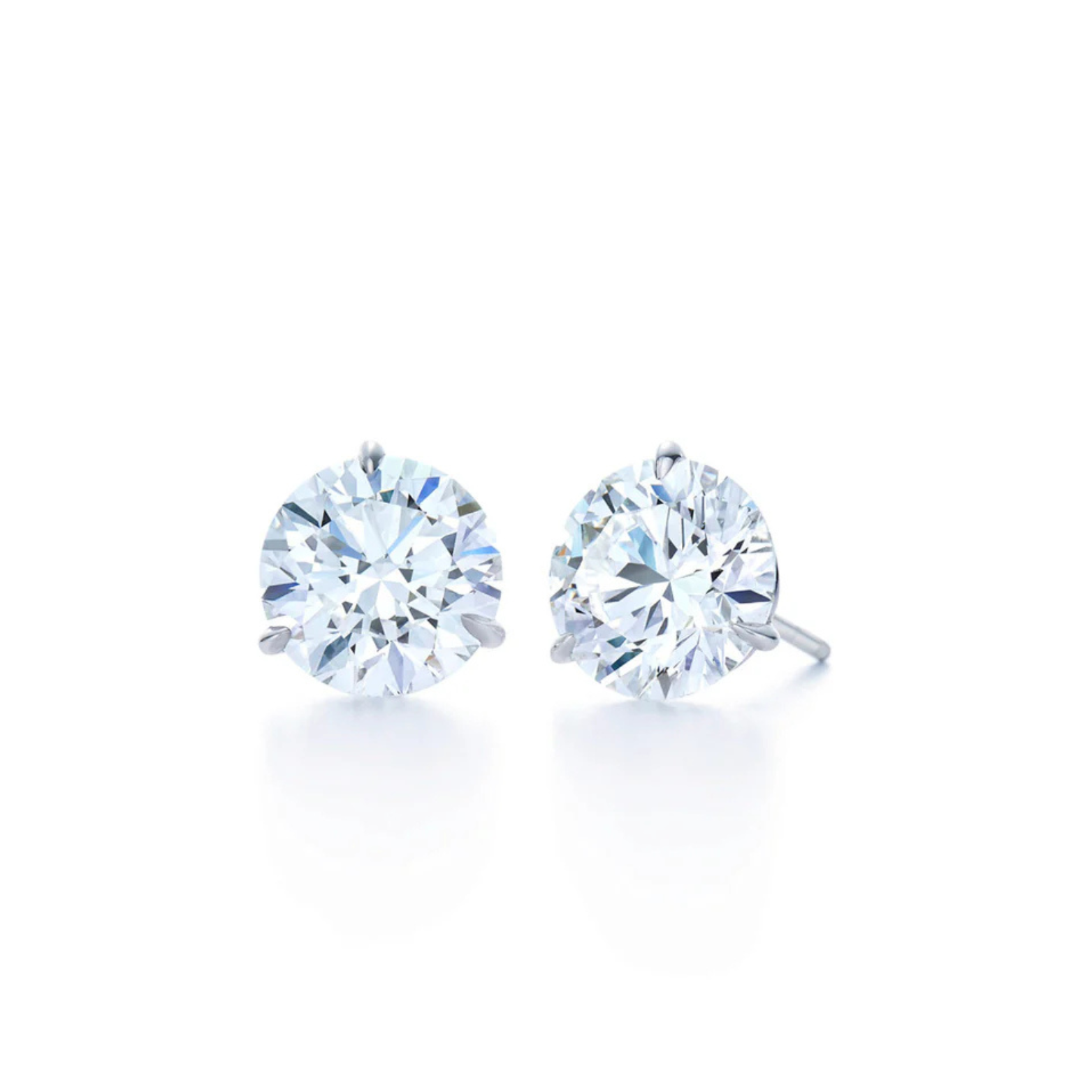 4.03ctw Round Diamond Stud Earrings