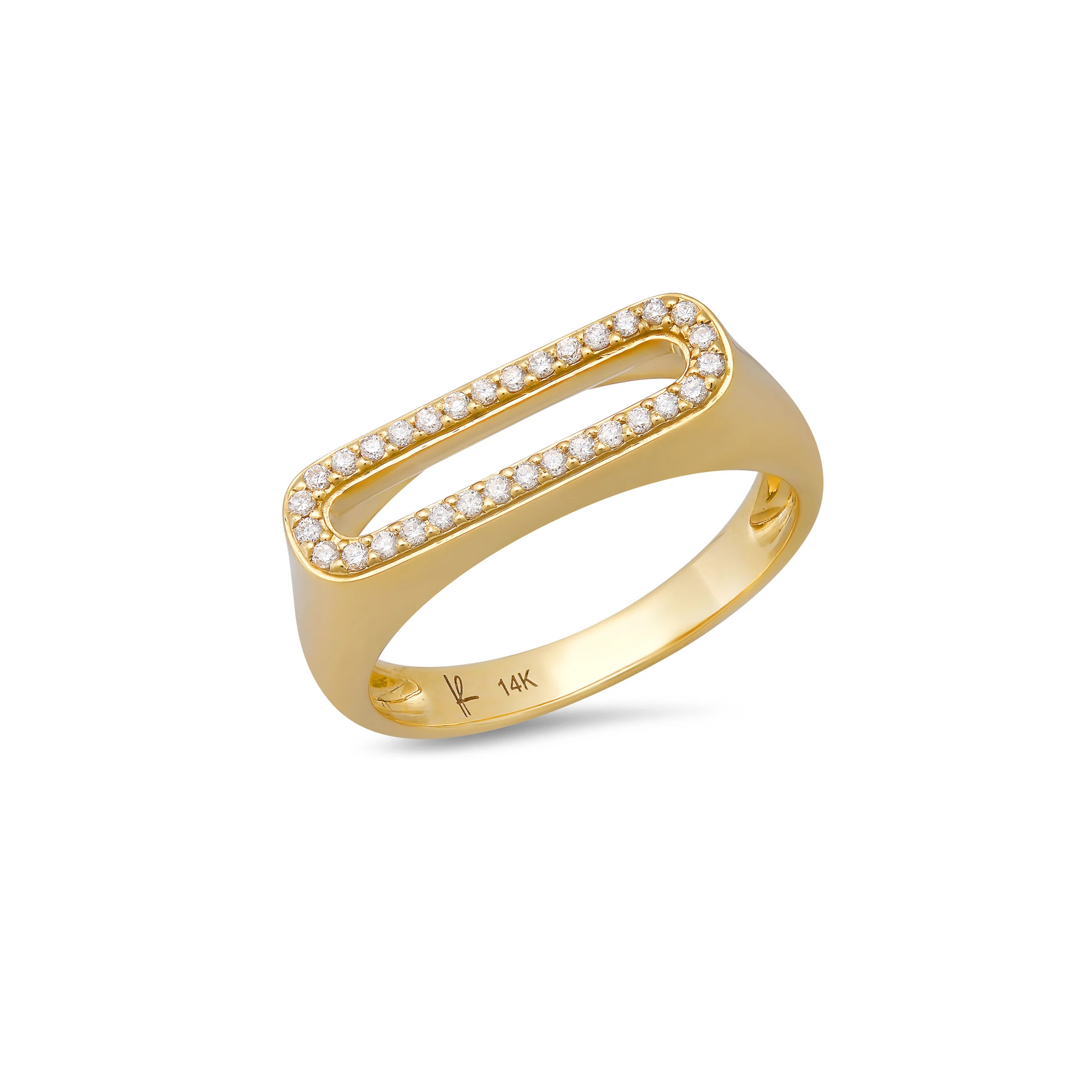 Diamond Initial Ring
