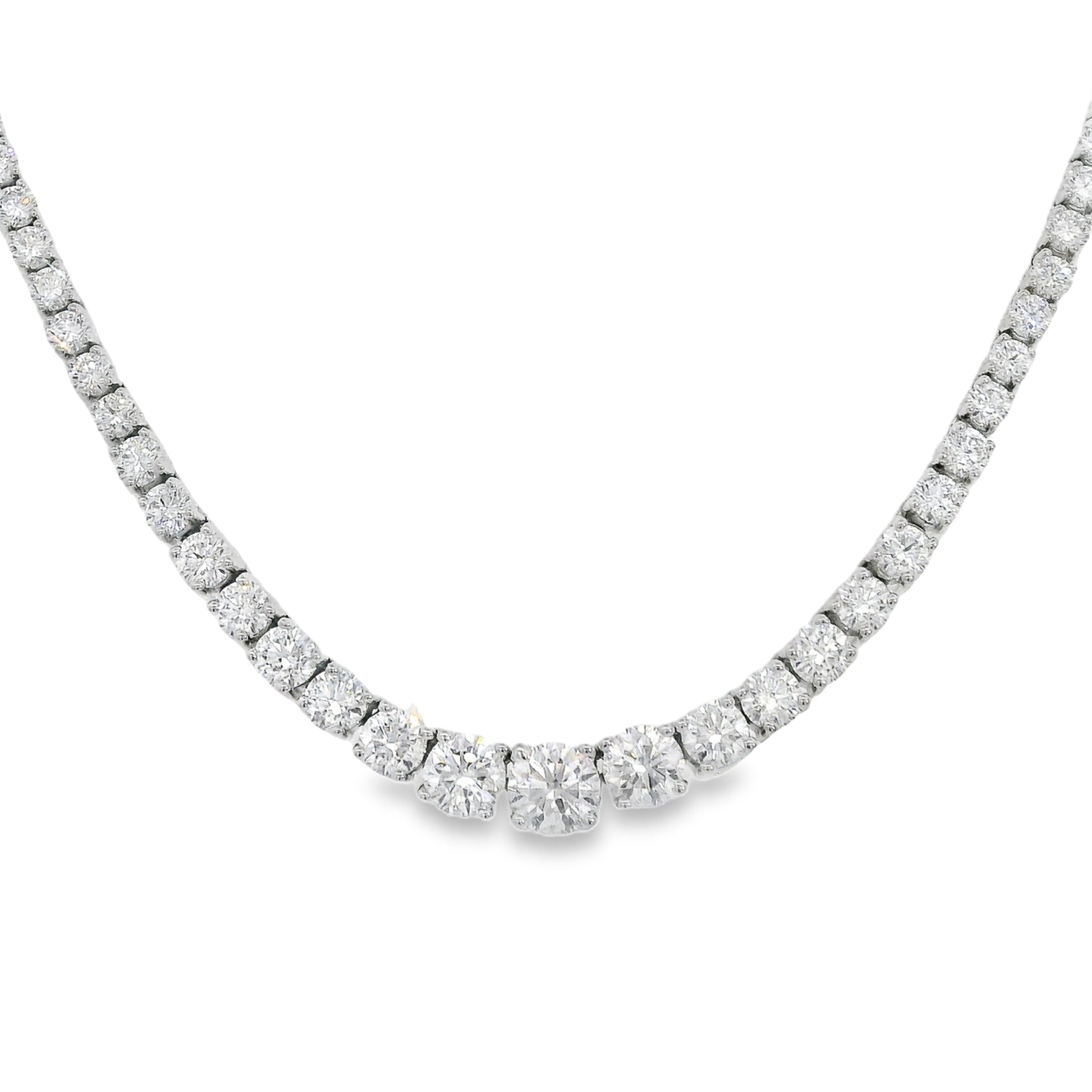 11.73ctw Graduated Diamond Rivière Necklace