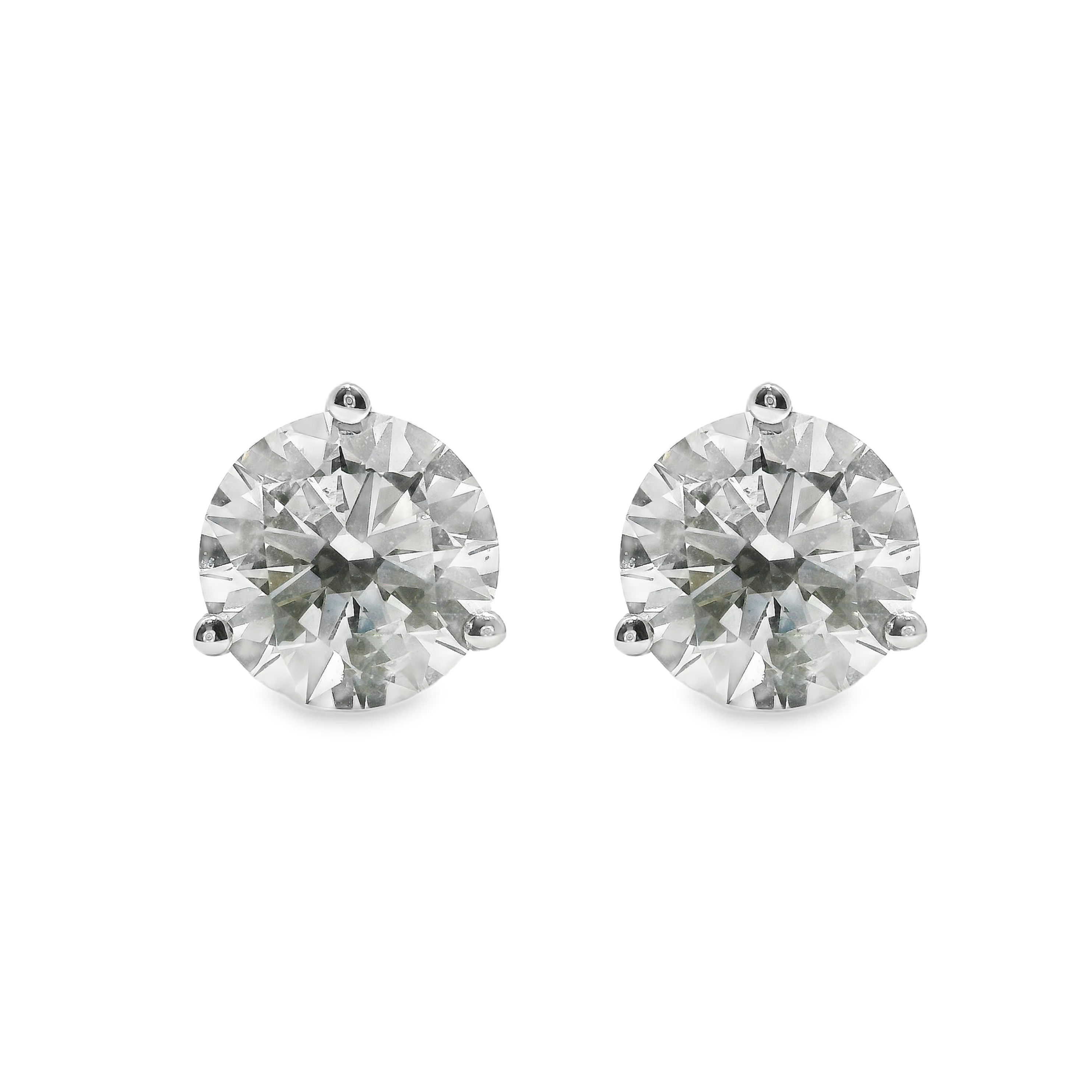 4.07ctw Round Diamond Stud Earrings