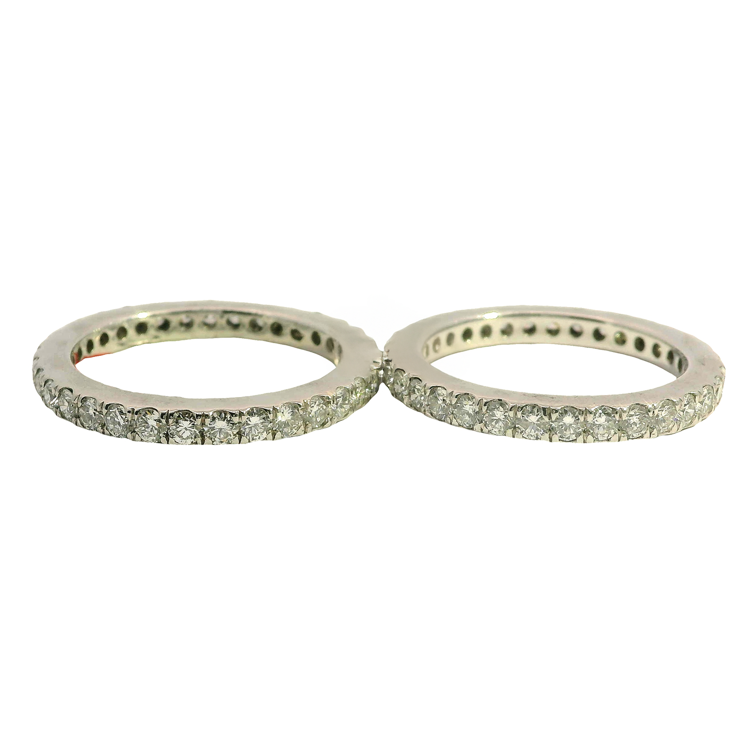Diamond Book End Eternity Bands (Pair)