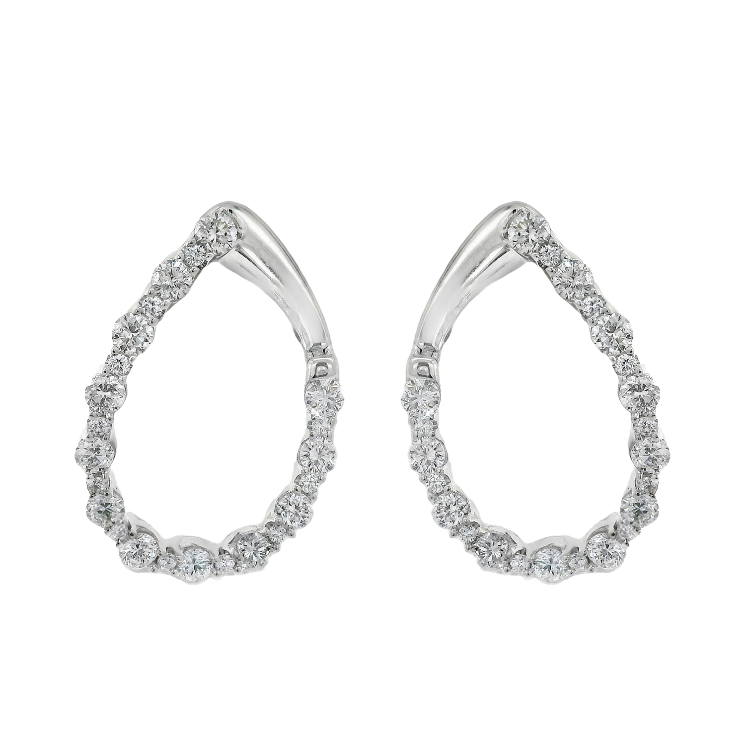 Wrap-Around Diamond Hoop Earrings