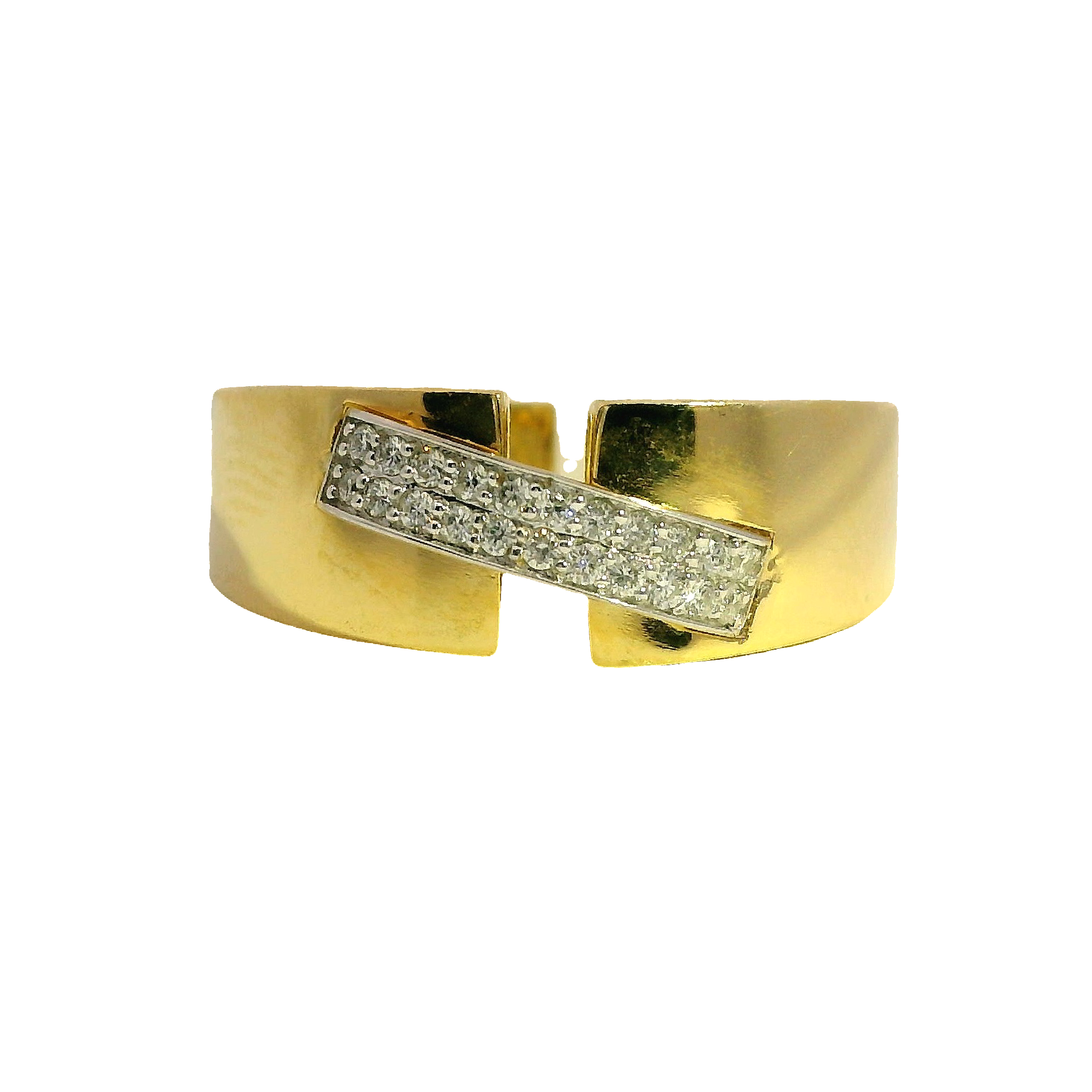 Split Shank Ring with Pavé Diamonds