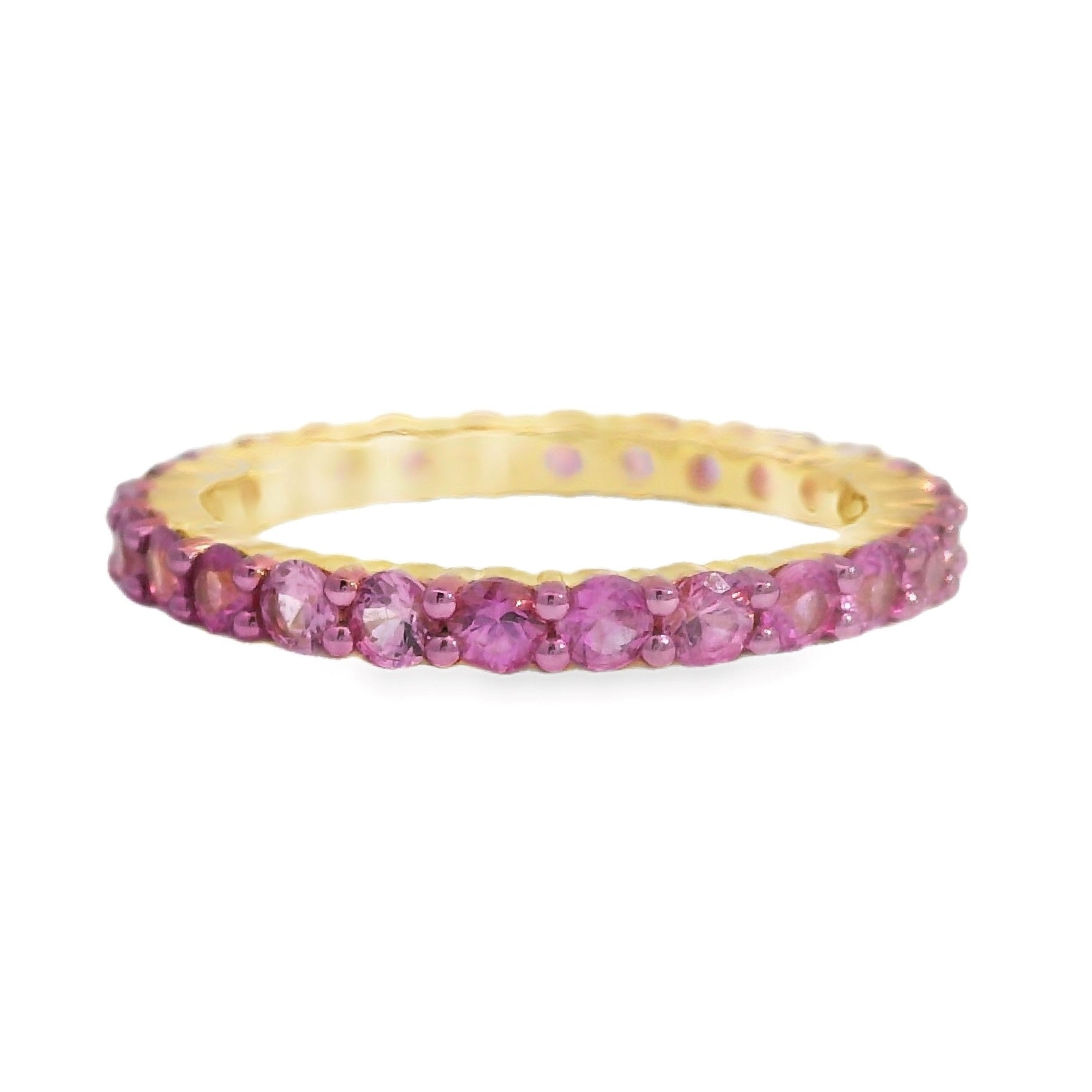 Pink Sapphire Eternity Band