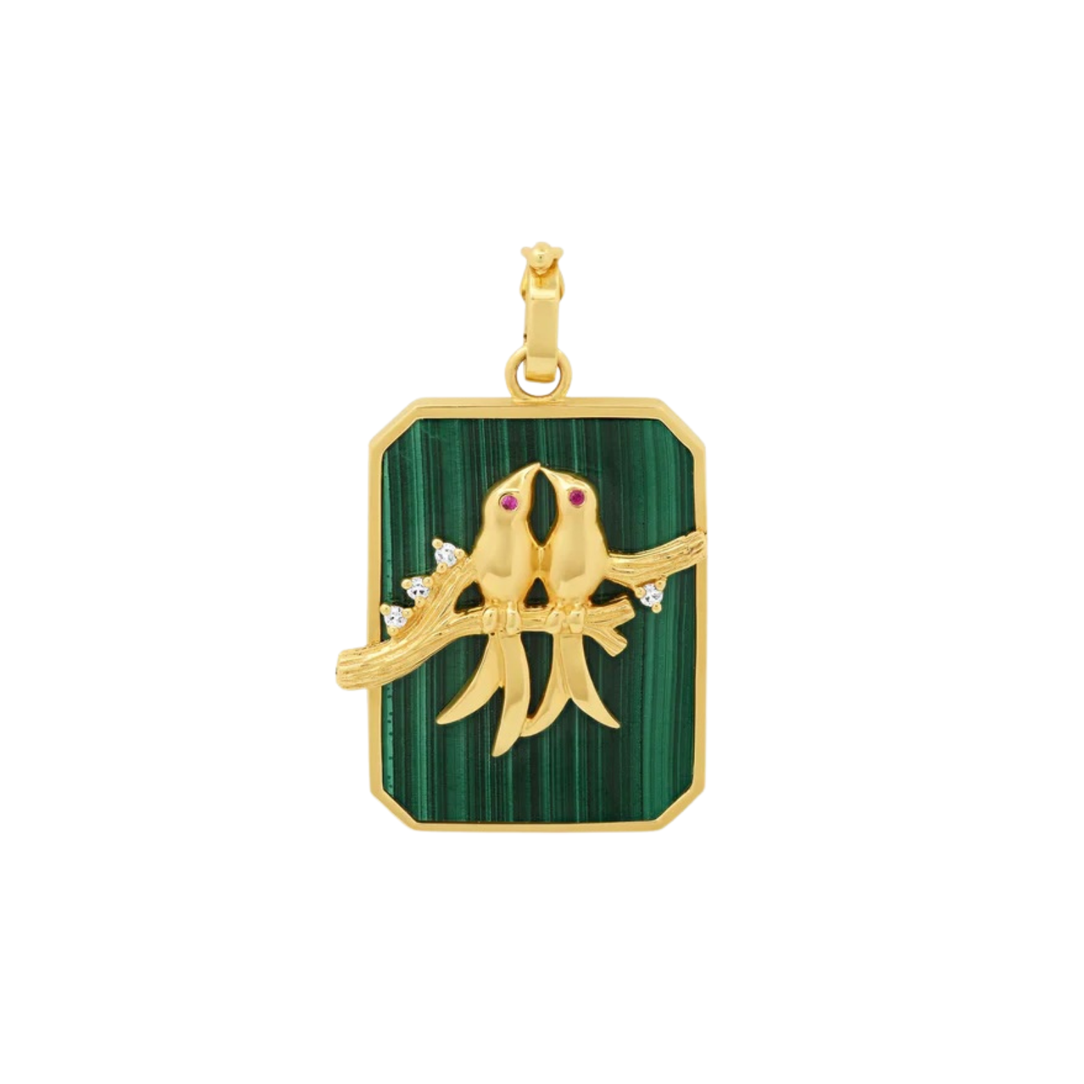 Malachite Lovebirds Pendant