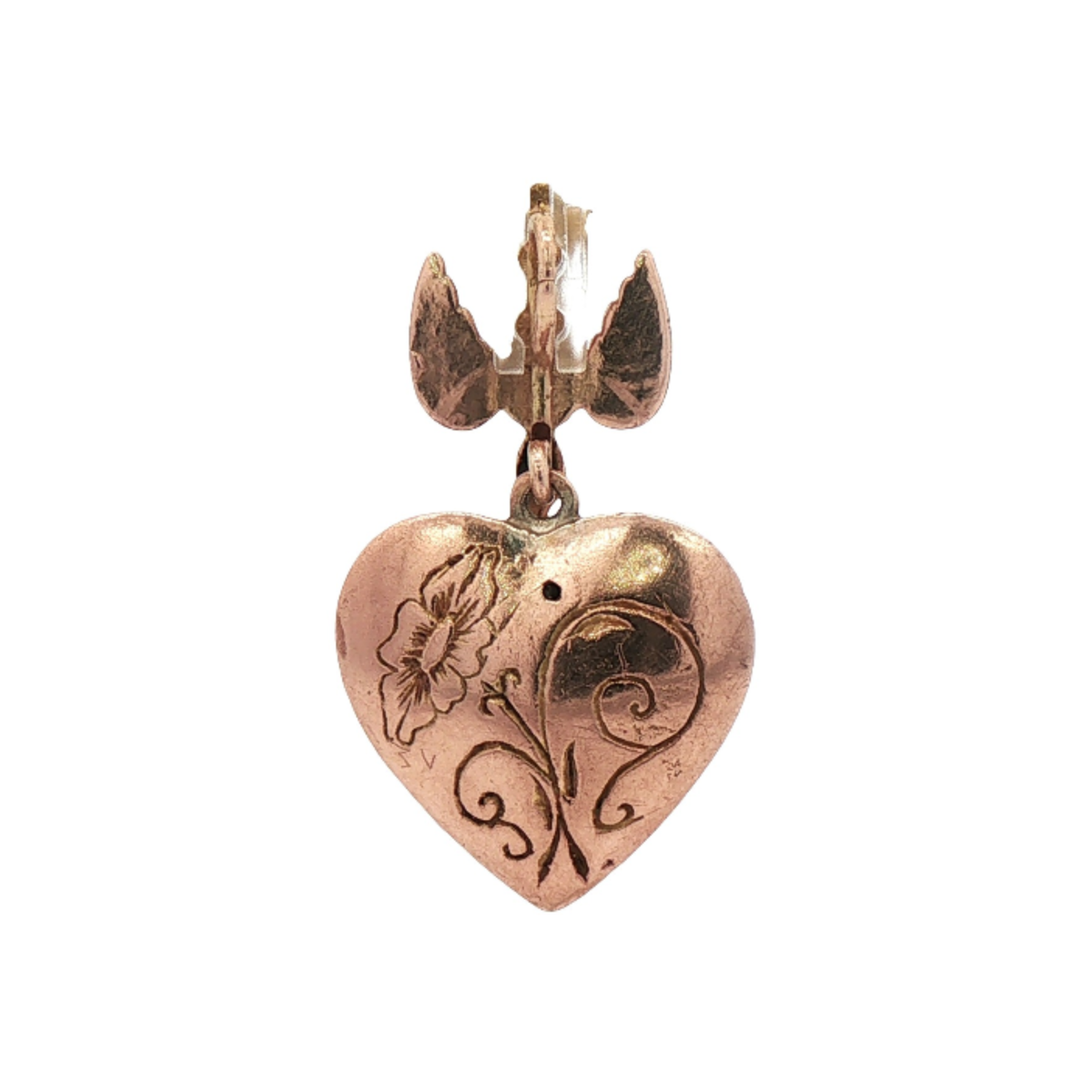 Georgian Rose Cut Diamond Heart Pendant