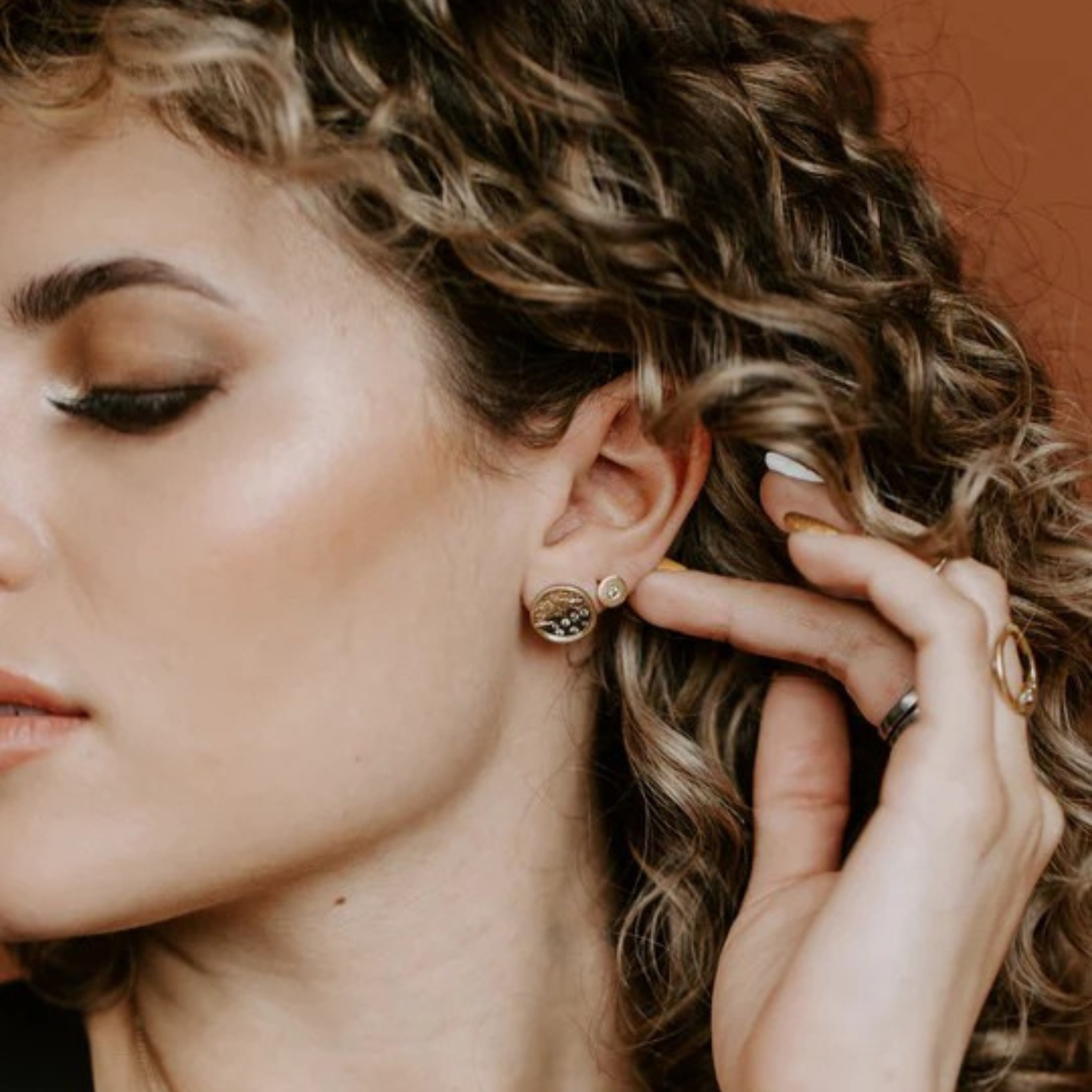 Traveler's Coin Stud Earrings