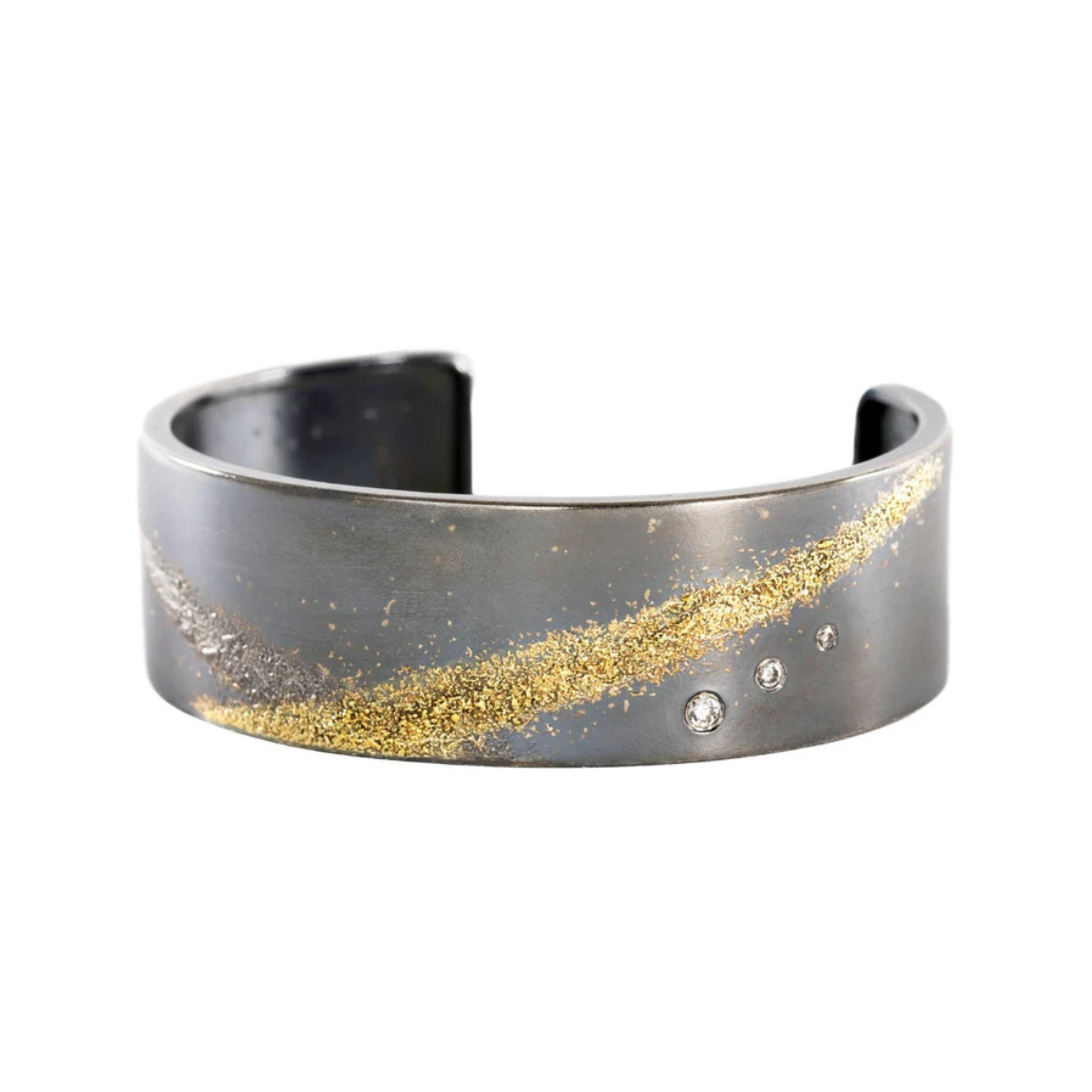 Slice Cuff with Black Diamonds