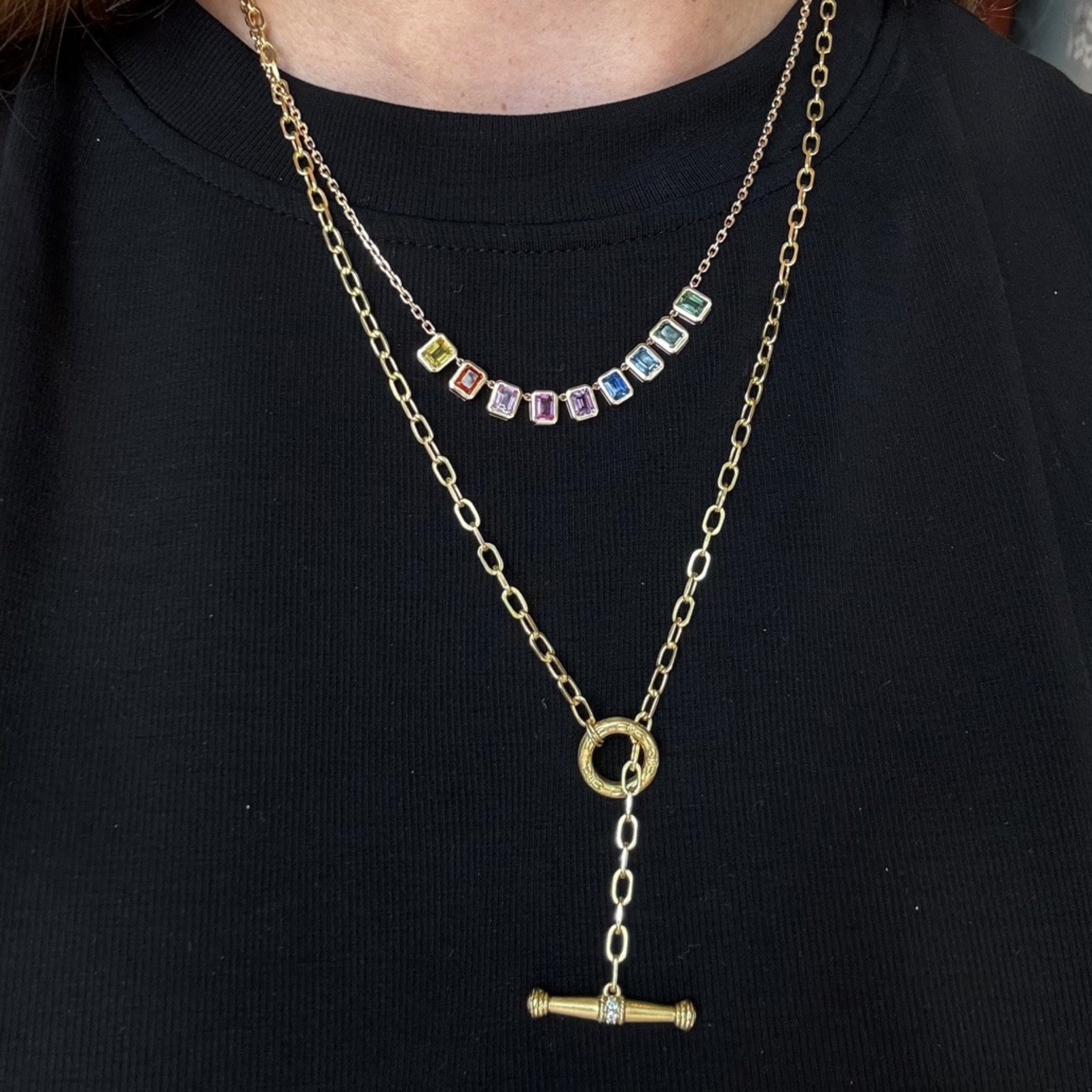 Rainbow Dangle Necklace