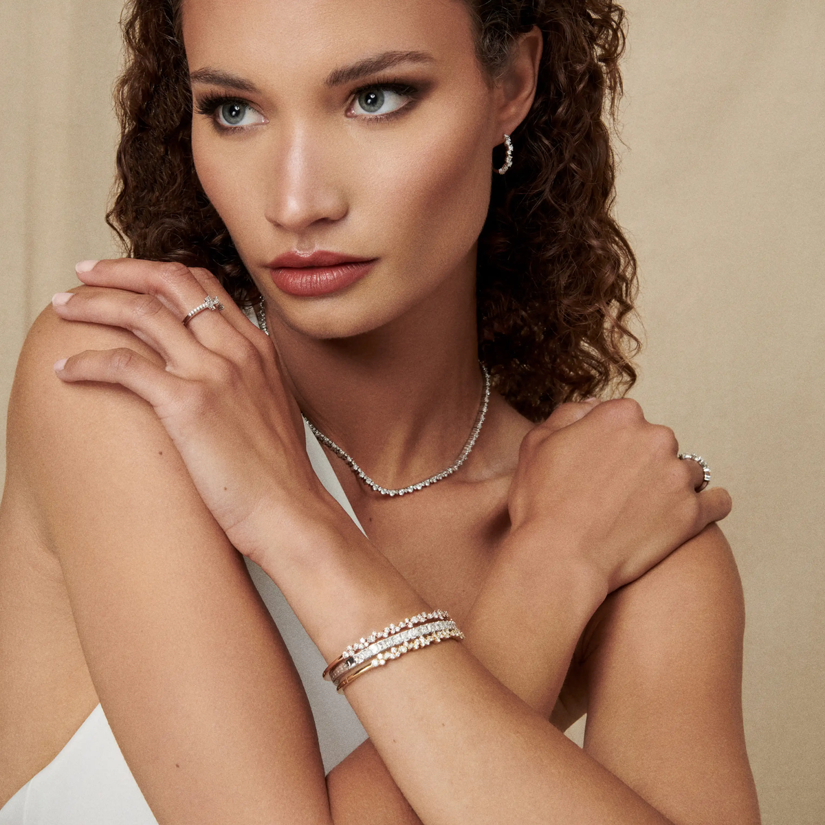 Petite Stardust Hoop Earrings