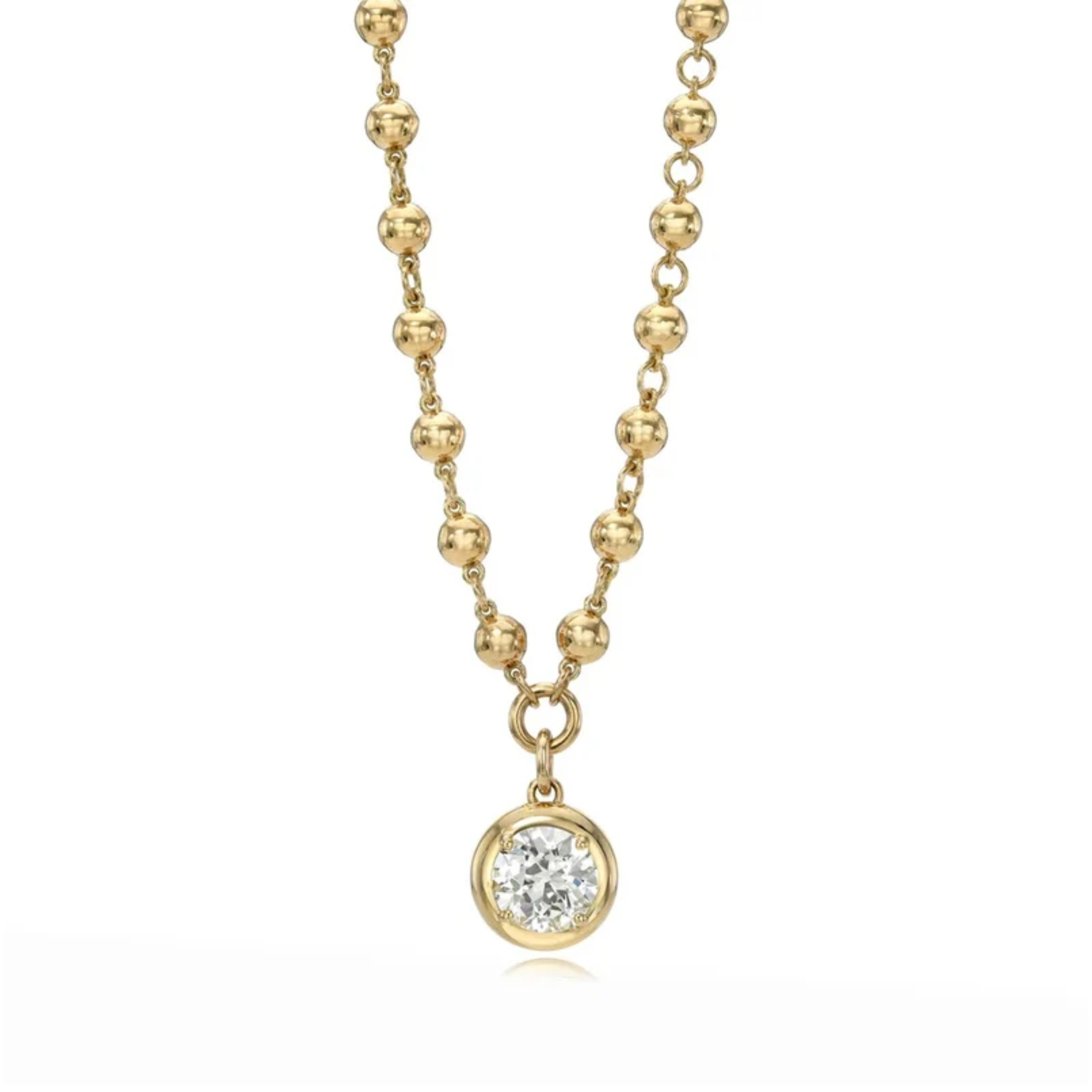Randi Drop Necklace on Mirella Chain