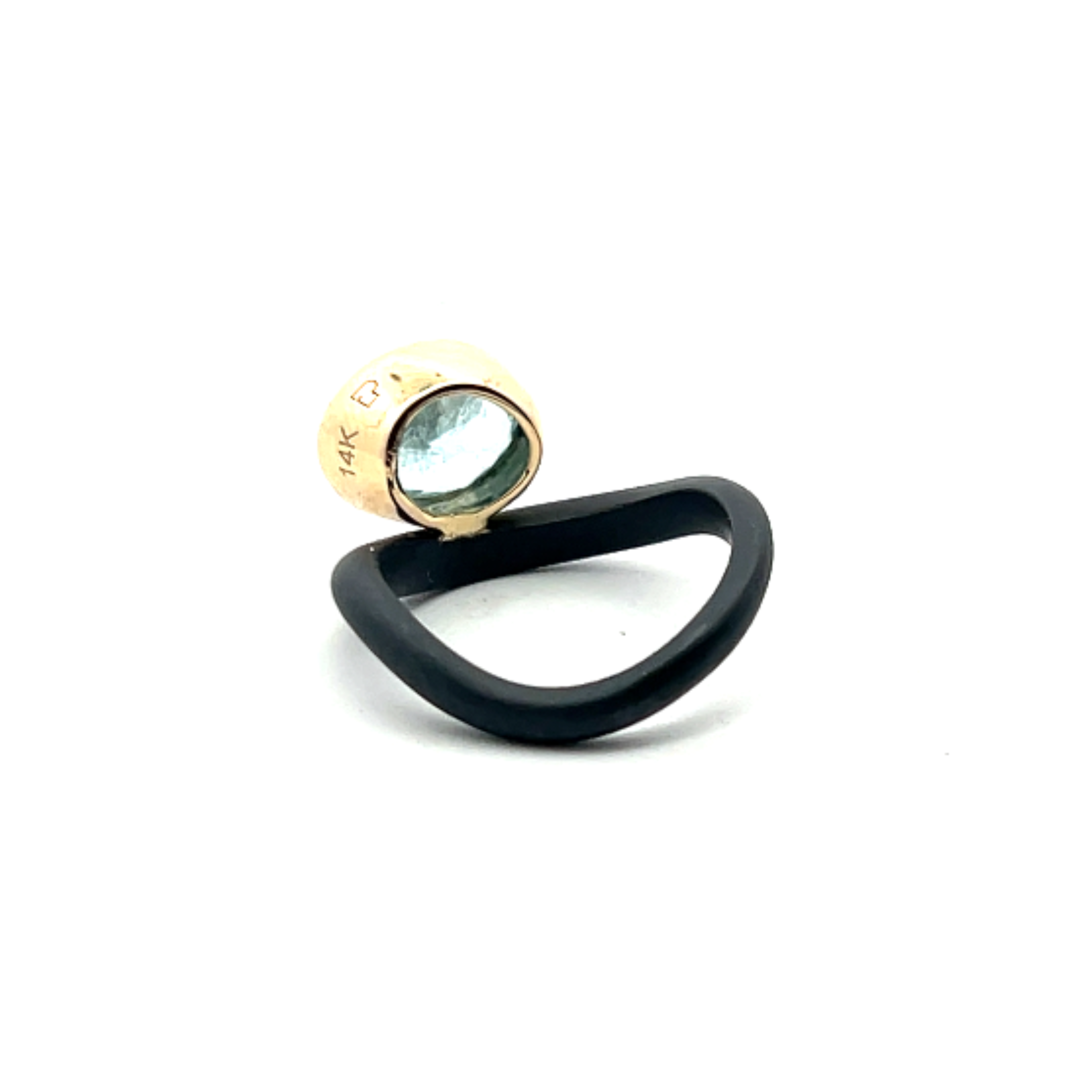 Aquamarine Wave Ring