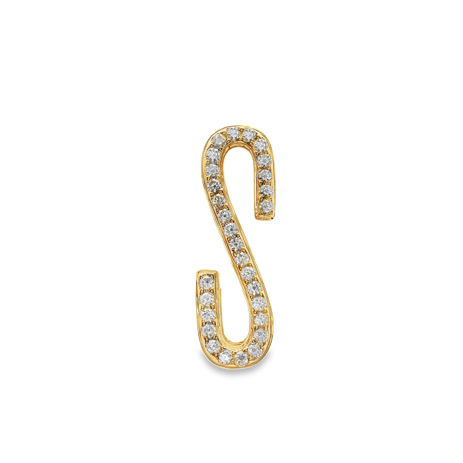 Slide-On Pavé Initial Pendant