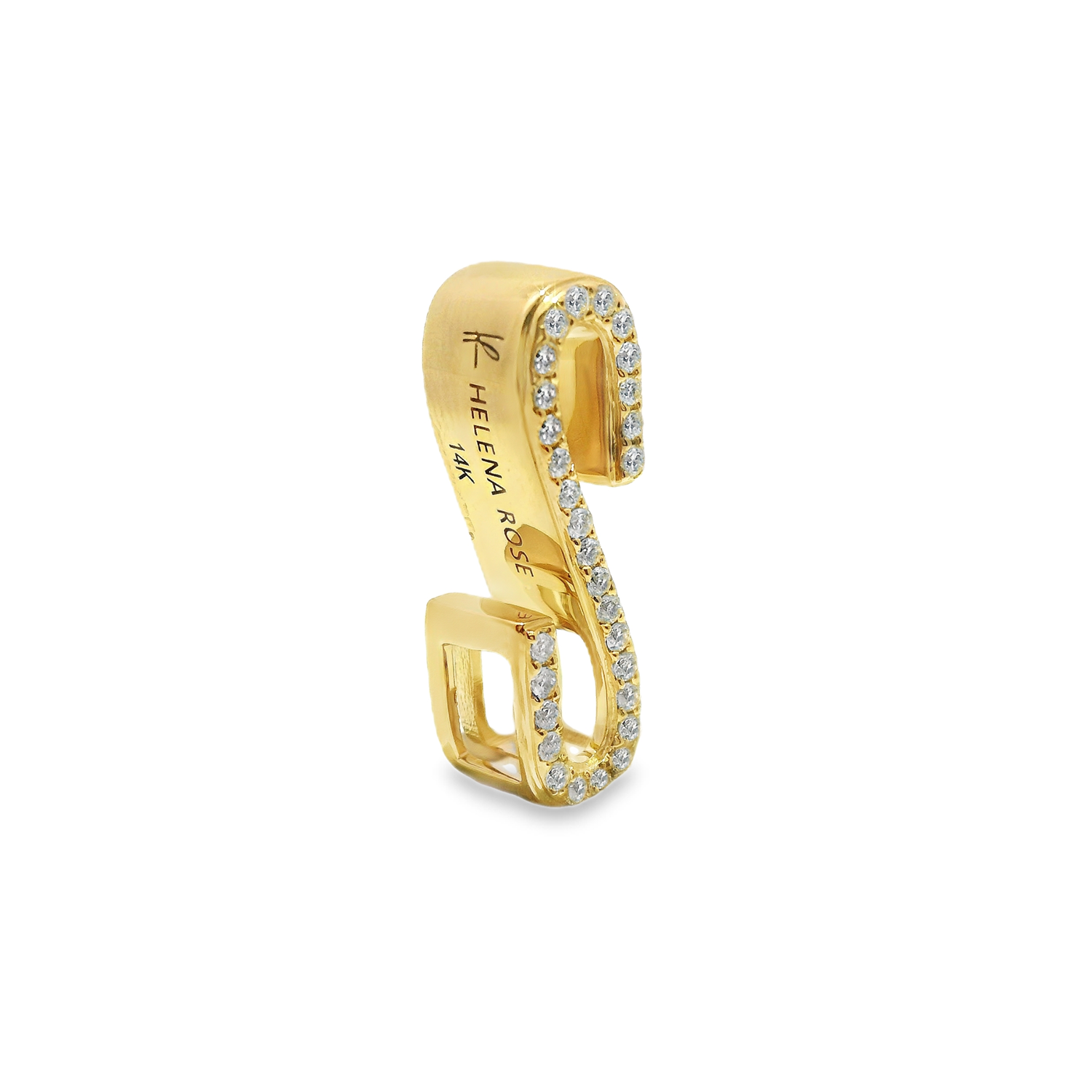 Slide-On Pavé Initial Pendant