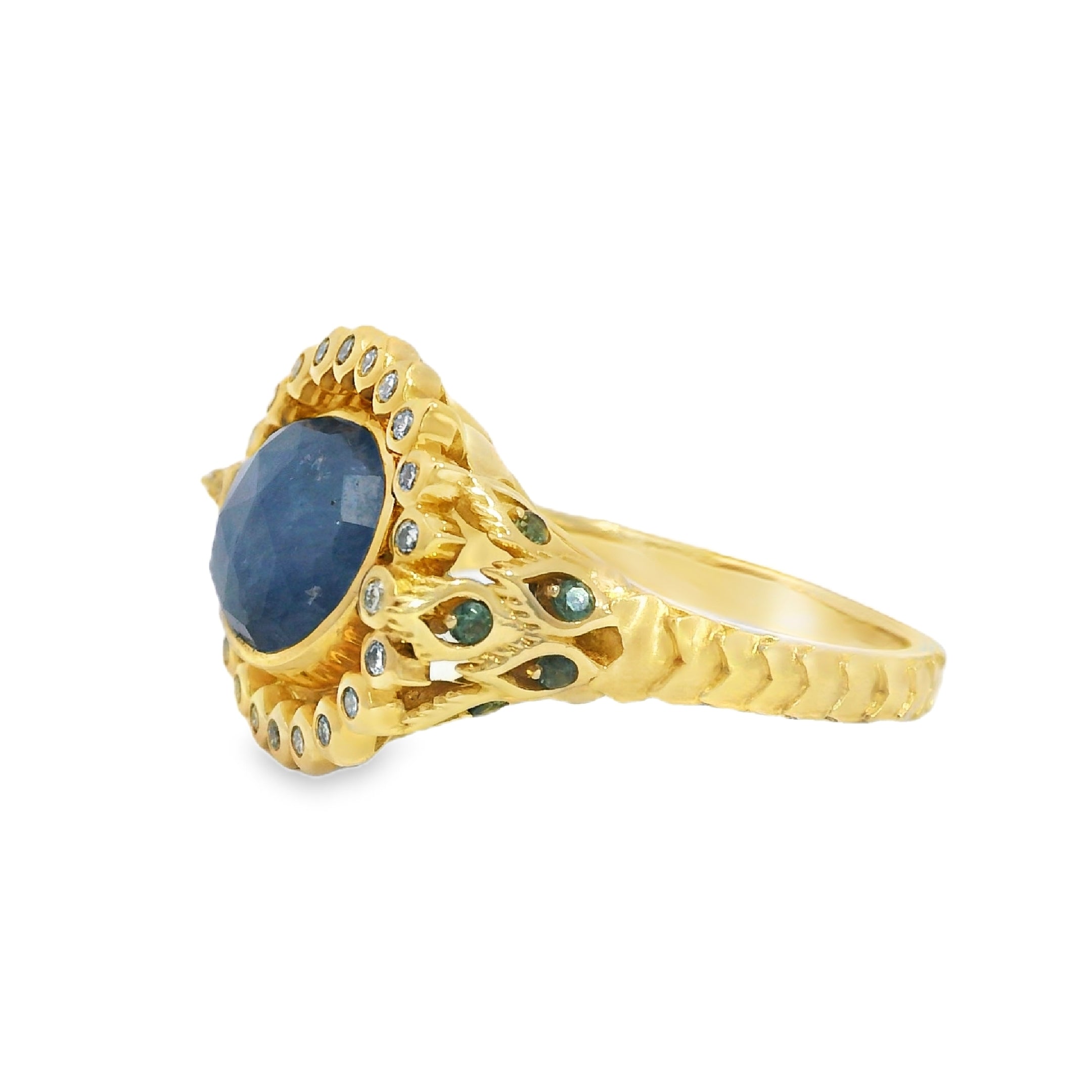 Double Sided Peacock Flip Ring