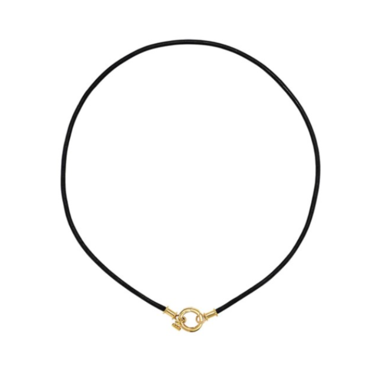 Black Leather Cord with Open Bale