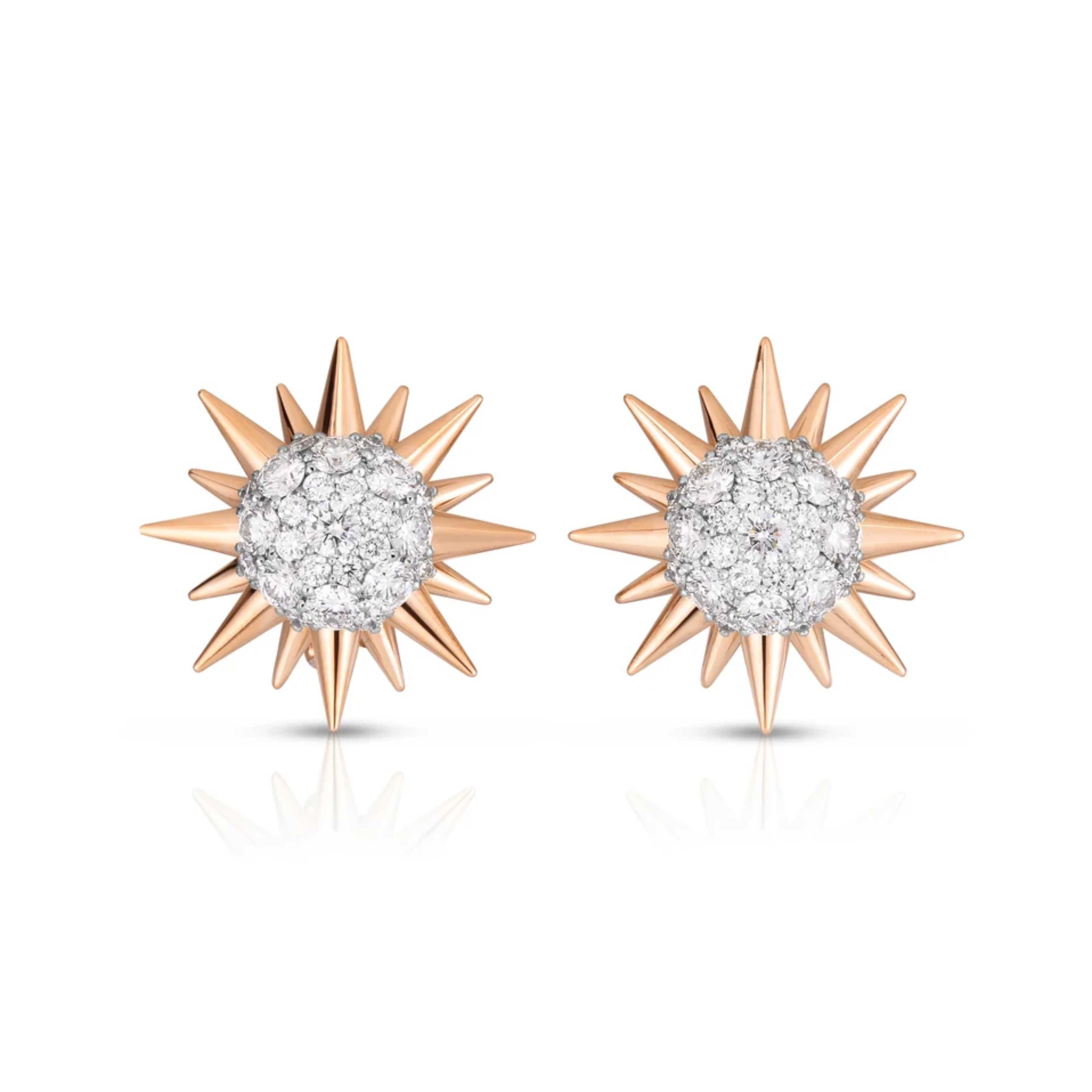 Cobblestone Diamond Spike Earrings
