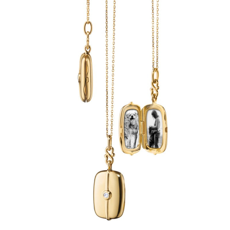 Skye Diamond Slim Locket Necklace