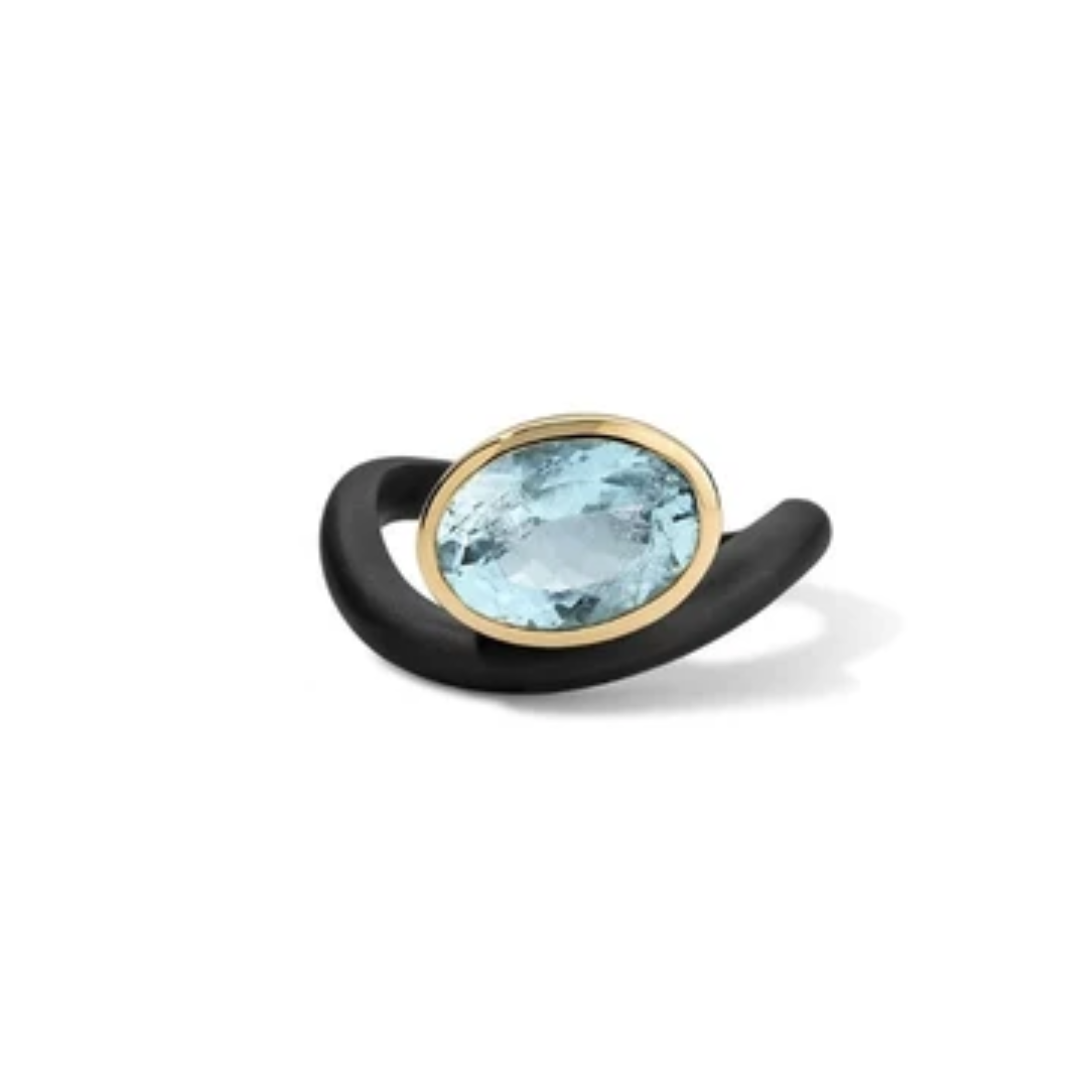 Aquamarine Wave Ring